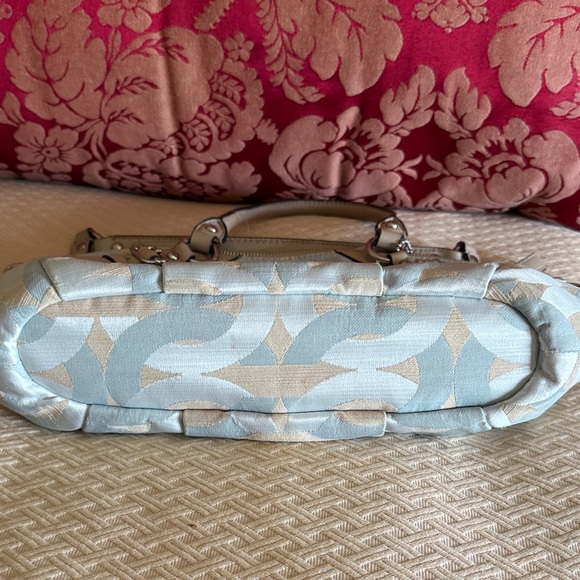Coach Sky Blue and Cream Satchel - Picture 16 of 16